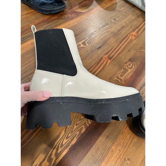 Open Edit Waterproof Platform Combat Boots Size 6.5 - Picture 7 of 8